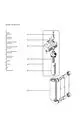 Schematische Darstellung eines SYR Wasserstandbegrenzer mit Komponenten und Teilenummern, einschließlich Schwimmer, Mikroschalter und Gehäuse.